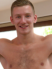 Tall Uncut Footballer Andrew with Blond Hair Everywhere - Enjoy This Straight Hunks Flirtatious Shoot! by English Lads image #8