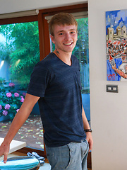 Tall, Blond and Lean Young Footballer Jamie Shows off His Big Uncut Weapon! by English Lads image #6