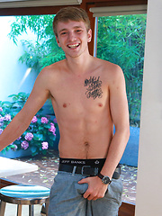 Tall, Blond and Lean Young Footballer Jamie Shows off His Big Uncut Weapon! by English Lads image #6