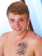 Tall, Blond and Lean Young Footballer Jamie Shows off His Big Uncut Weapon! by English Lads image #6