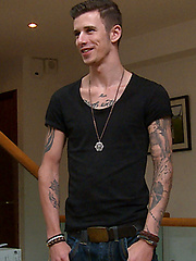 Tall & Tattood Straight Lad Damian jacking off by English Lads image #7