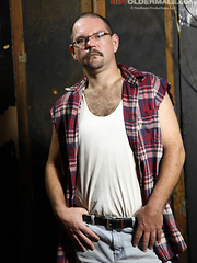 Old bear T-Rexxx strokes dick by Hot Older Male image #7