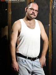 Old bear T-Rexxx strokes dick by Hot Older Male image #7
