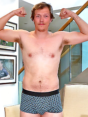 Straight & Hairy Aiden Returns and Wanks his Big Uncut Cock & Squirts a Big Load Everywhere! by English Lads image #6