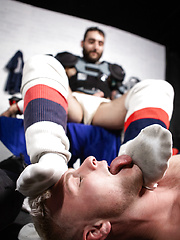 Gay hockey player Aiden Jacobs gets creampied by his teammate Tony D Angelo by Bromo image #12