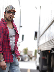 Hairy gay truckers Ryan Bones & Markus Kage suck & fuck in a public bathroom by Bromo image #12
