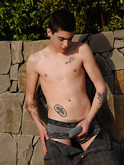 Sweet twink skater boy with sexy blue eyes Rad Mathews shows his dick and ass by Next Door Twink image #6