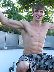 Lean & Ultra Ripped Str8 Boarder Troy Shows off his Uncut Rocket Cock in the Sun! by English Lads image #9