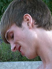Lean & Ultra Ripped Str8 Boarder Troy Shows off his Uncut Rocket Cock in the Sun! by English Lads image #9