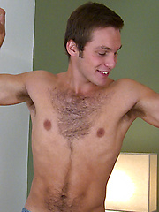Horny Young Hairy Stud Rudy Shows off his Mighty Uncut Erection & Fires Cum Over his Head! by English Lads image #6