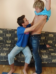 College boys Erik and Joey fucking on the sofa. by BF Collection image #8
