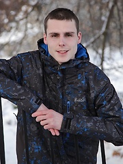 Lucas Kane comes in from snow to finish masturbating. by BF Collection image #7