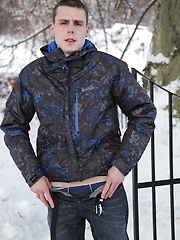 Lucas Kane comes in from snow to finish masturbating. by BF Collection image #7