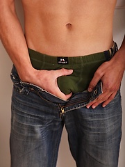 Kole Kane busts a major nut onto his stomach. by BF Collection image #8