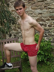 Peter Bass strips and masturbates outdoors. by BF Collection image #6