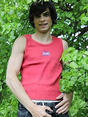 Ripped college boy Joseph masturbating outdoors. by BF Collection image #10