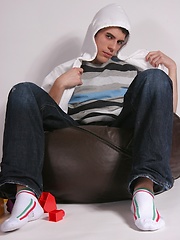 Cute twink Daniel masturbates on a bean bag chair. by BF Collection image #7