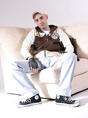 Hairy college boy Steve stroking his firm cock. by BF Collection image #8