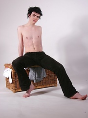 Cute twink Orlando masturbates on the picnic basket. by BF Collection image #6