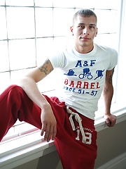 Athletic boy Eric strokes his thick hard cock. by BF Collection image #5
