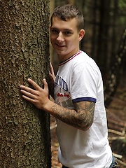 Peter Kone fucking his fleshlight out in the woods. by BF Collection image #10