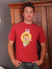 Blue eyed Joey Sosoh busts a nut all over his chest. by BF Collection image #10
