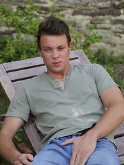 Gorgeous Joey Sosoh busts his nut outdoors. by BF Collection image #9