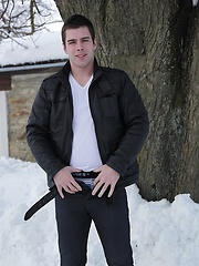 Matty Cole whips out uncut dick on a snowy day. by BF Collection image #9