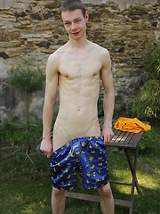 Tall twink Tommy Jax jerking off outdoors. by BF Collection image #7