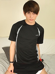 Twink Giovanni Lovell busts a nut onto his chest. by BF Collection image #8