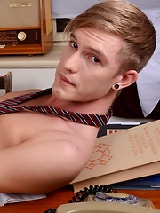 Schoolboy Threesome Sees The Uniforms Off & a Young Twink Stuffed With Cock From Both Ends! by Staxus image #12