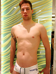 Hung German Max Leider bathing his super fat cock by Bentley Race image #7