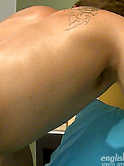 Straight & Tall Blond Uncut Pup Jamie has massage by English Lads image #5