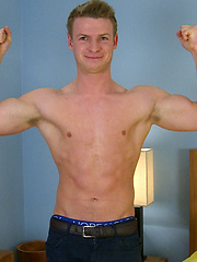 Muscular blonde hunk Harry sShows off his body by English Lads image #6