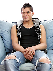 Antony strokes uncut latino dick and shoots load by Squirtz image #8