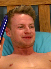 Young Harry & his 1st Anal Experience - The Dildo Keeping his Uncut Big Cock Rock Hard! by English Lads image #6