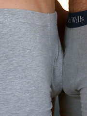 Straight Hairy Lad Travis gets his 1st Man Blow Job - and Jerks Jack to orgasm! by English Lads image #7