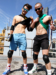 Australian mates Jet and Jay - Naked and fucking in the city by Bentley Race image #8