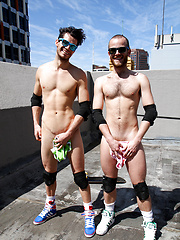 Australian mates Jet and Jay - Naked and fucking in the city by Bentley Race image #8