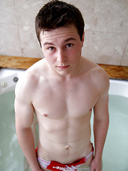 Aussie boy Damien Lance takes a hot tub dip by Bentley Race image #7
