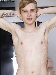 Skinny dude Julian Caro strokes his beautiful cock. by BF Collection image #7