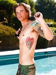 Tattooed lad Chad Pitt shows his cock by Nextdoor Male image #6