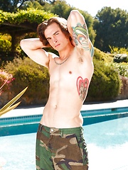 Tattooed lad Chad Pitt shows his cock by Nextdoor Male image #6