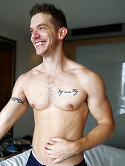 Hunky mate Skippy Baxter strips out of his footy gear by Bentley Race image #6