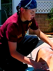 Uncut Muscle Boy Gets Some Hole. Julio and Hans. by BeddableBoys image #6