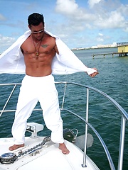 Javier Curved Dick Jerking On The Boat by ManAvenue image #9