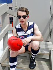 Kicking the footy around with Aussie boy Reece Anderson by Bentley Race image #6
