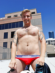 Get naked on the roof with my hot mate Luc Dean by Bentley Race image #5