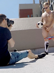 Get naked on the roof with my hot mate Luc Dean by Bentley Race image #5