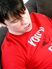 Danny Star blows his load allover his tummy by HomoEmo image #4